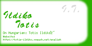 ildiko totis business card